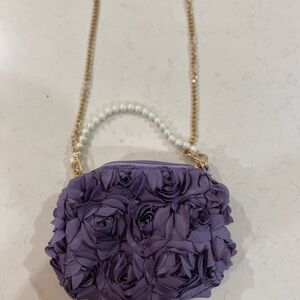 Adorable Purple Floral Women's Evening Bag